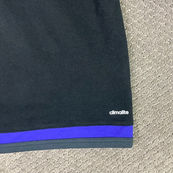 Adidas New Zealand All Blacks Rugby Polo Shirt Men's Medium Black Gray Blue - Picture 2 of 11